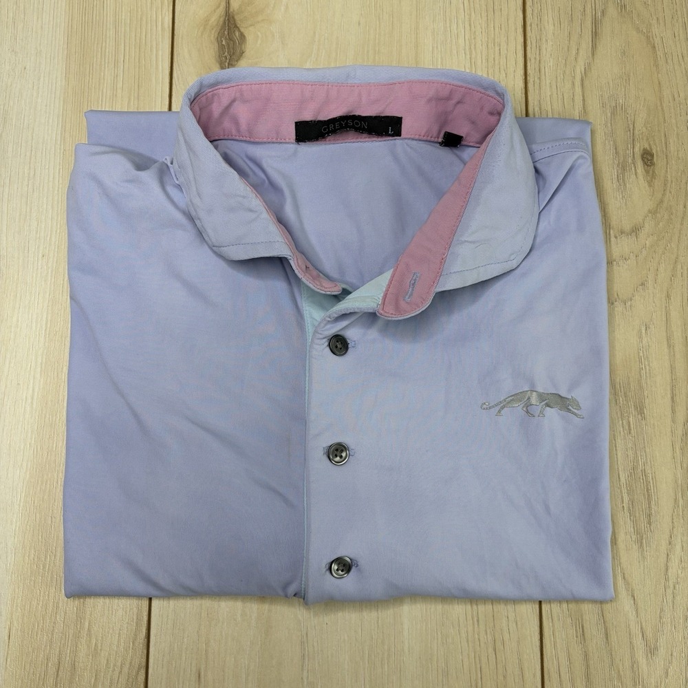 Greyson THE GROVE XXIII Polo Shirt Mens Size Large Performance Purple